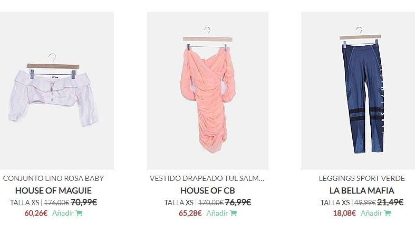 Algunas de las prendas que vende Marta López Álamo.