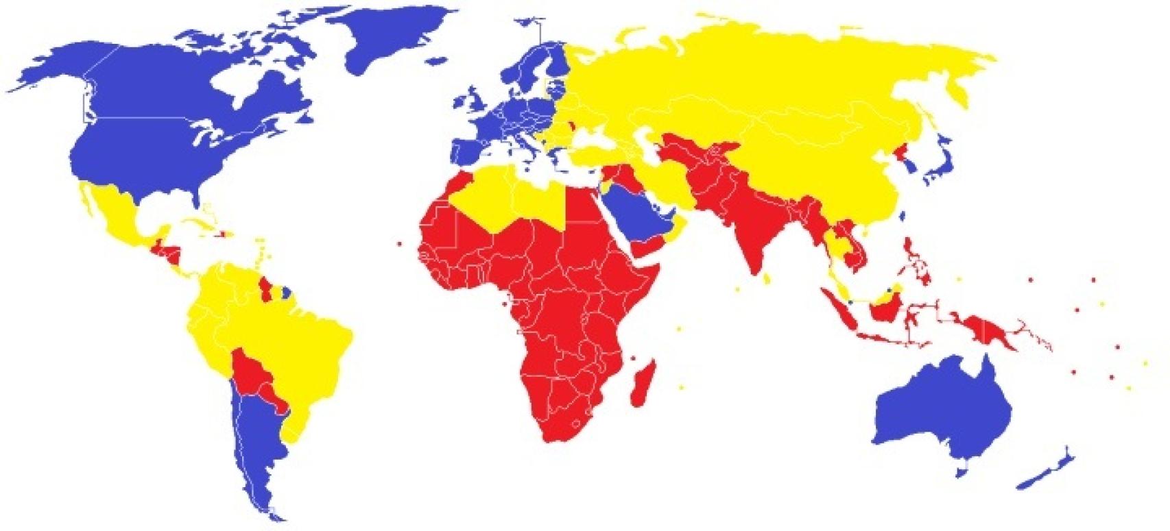 El primer, segundo y tercer mundo