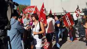 Imagen de las movilizaciones ante la empresa, en Talavera (Archivo).