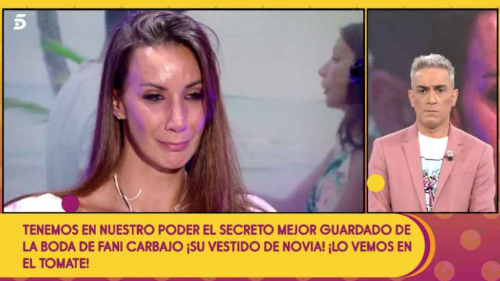 Fani llorando ante Kiko Hernández.