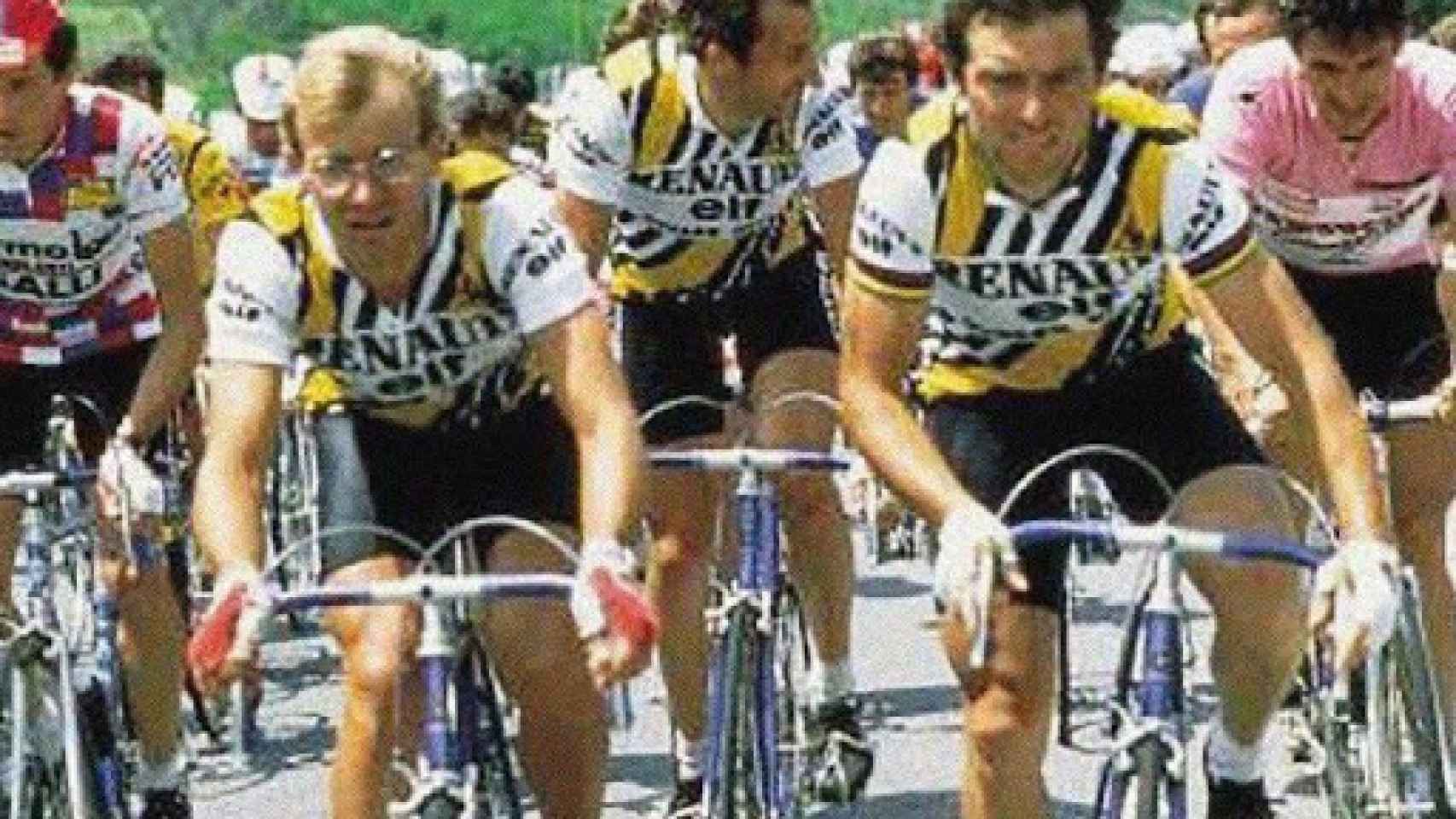 Laurent Fignon y Bernard Hinault