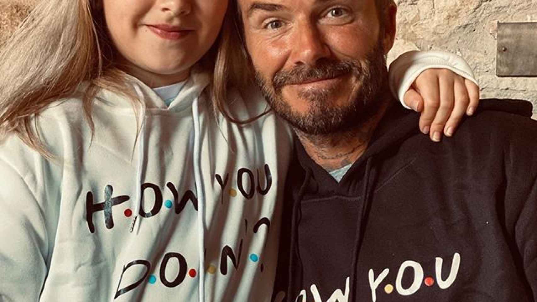 David Beckham y su hija Harper. Foto: Instagram (@davidbeckham)