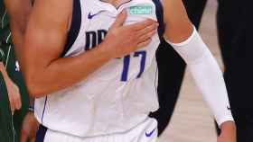 Luka Doncic, en el partido entre Dallas Mavericks y Milwaukee Bucks de la NBA