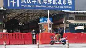 El mercado de mariscos Huanan, en Wuhan, en el centro de China.
