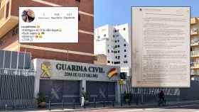 La entrada de la Comandancia de la Guardia Civil, en Palma, donde reside la víctima.