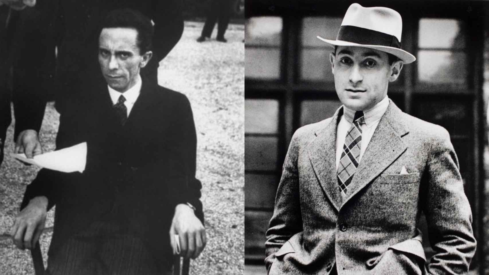 Joseph Goebbels (izquierda), se da cuenta de que su fotógrafo es judío. A la derecha, Alfred Eisenstaedt.