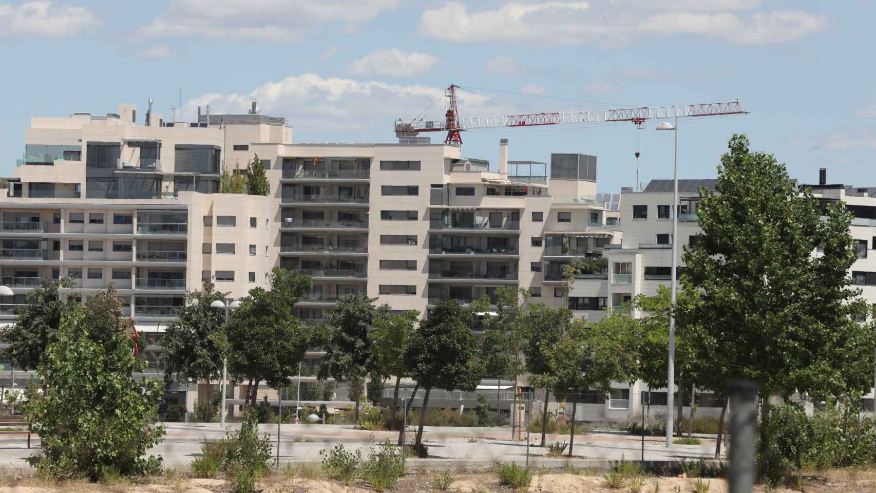 Edificio en construcción en Madrid (España).