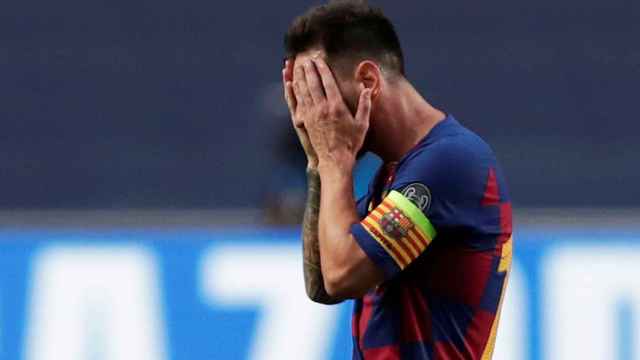 Leo Messi, durante el Barcelona - Bayern Múnich de la Champions League 2019/2020