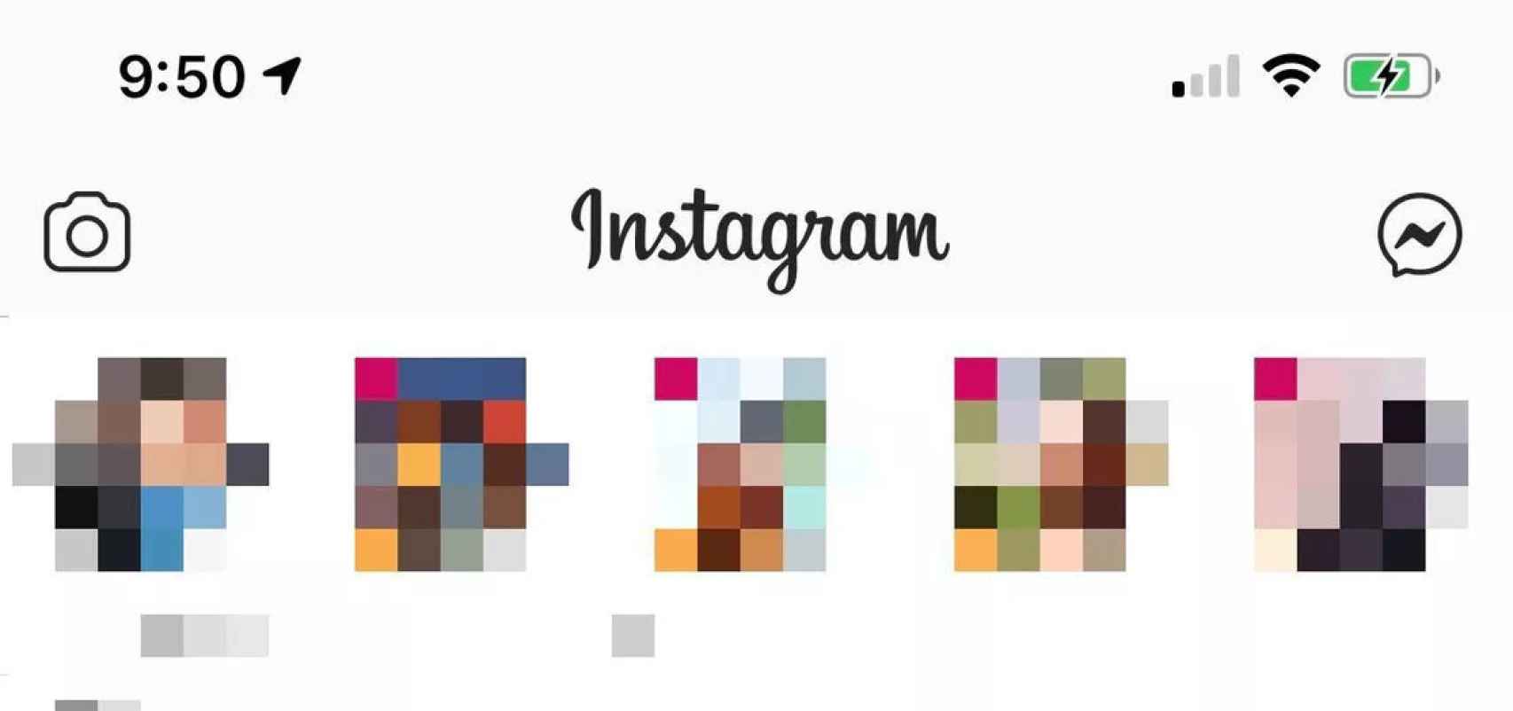 El nuevo logotipo de Messenger dentro de Instagram