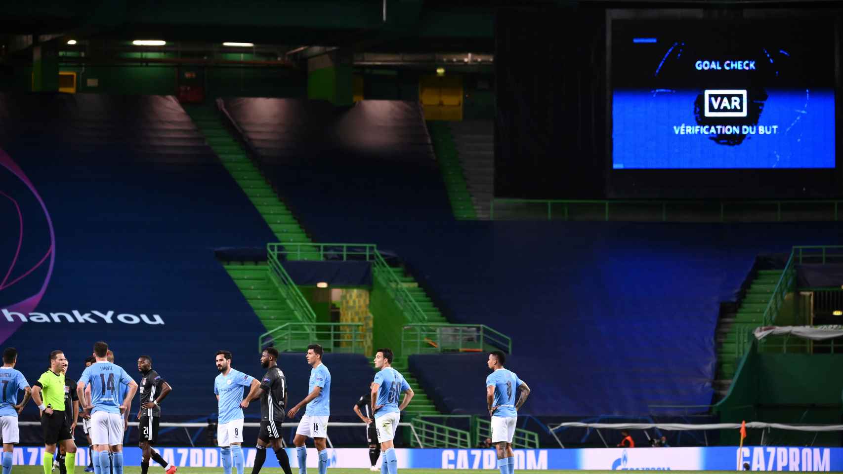 El estadio José Alvalade durante el Olympique de Lyon - Manchester City