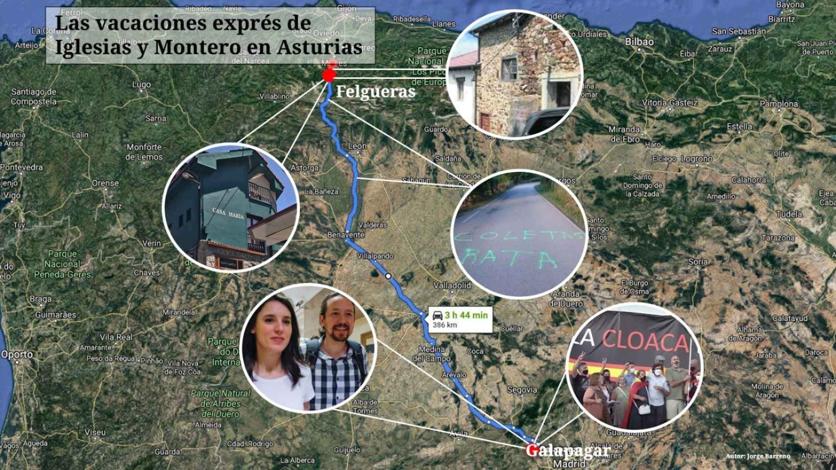 Pablo Iglesias e Irene Montero han pasado unos días de vacaciones en Asturias.
