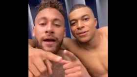 Neymar y Mbappé, celebrando el pase a la final de la Champions del PSG