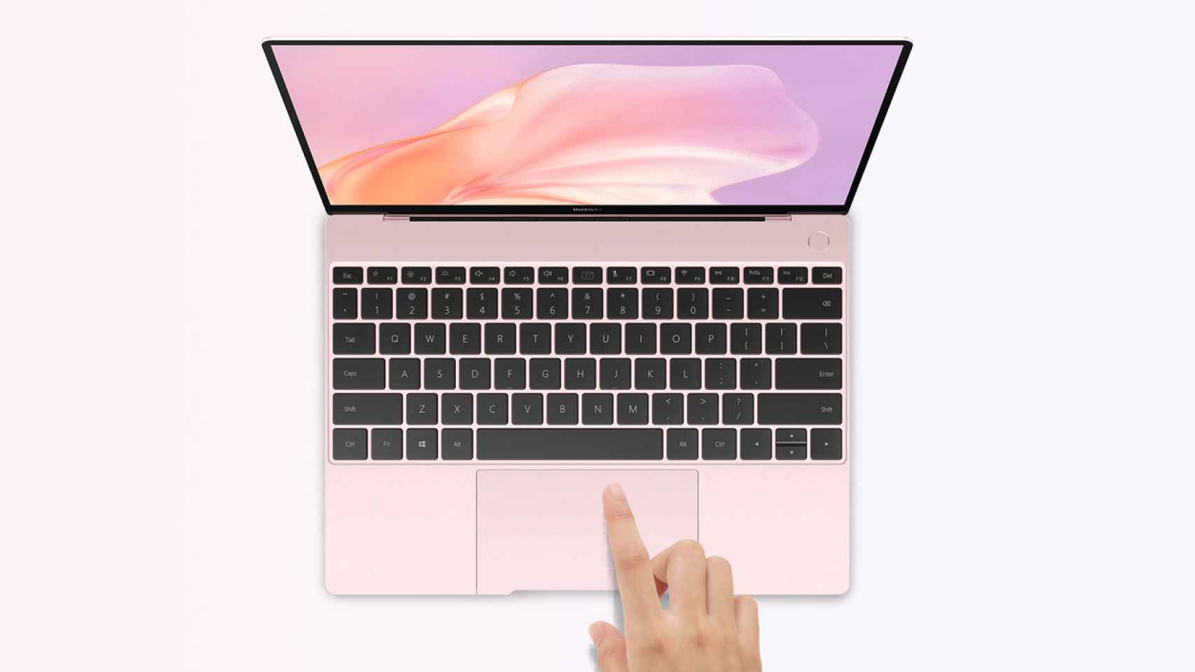 MateBook X en color rosado.