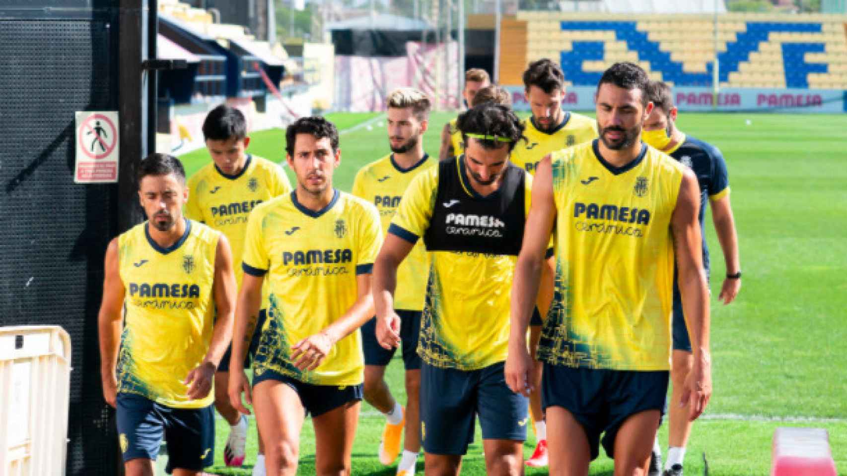 Jugadores del Villarreal durante la pretemporada