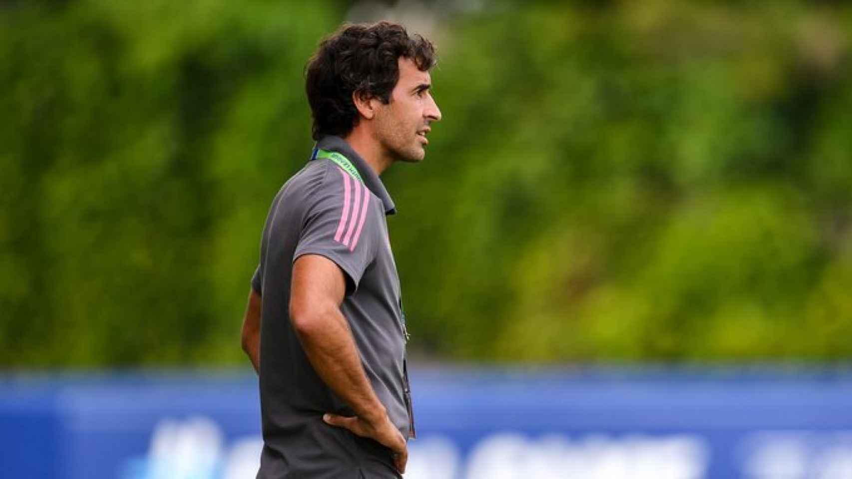 Raúl durante el partido del Real Madrid en la UEFA Youth League