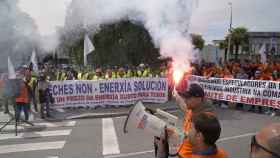 Protesta de trabajadores de Alcoa.
