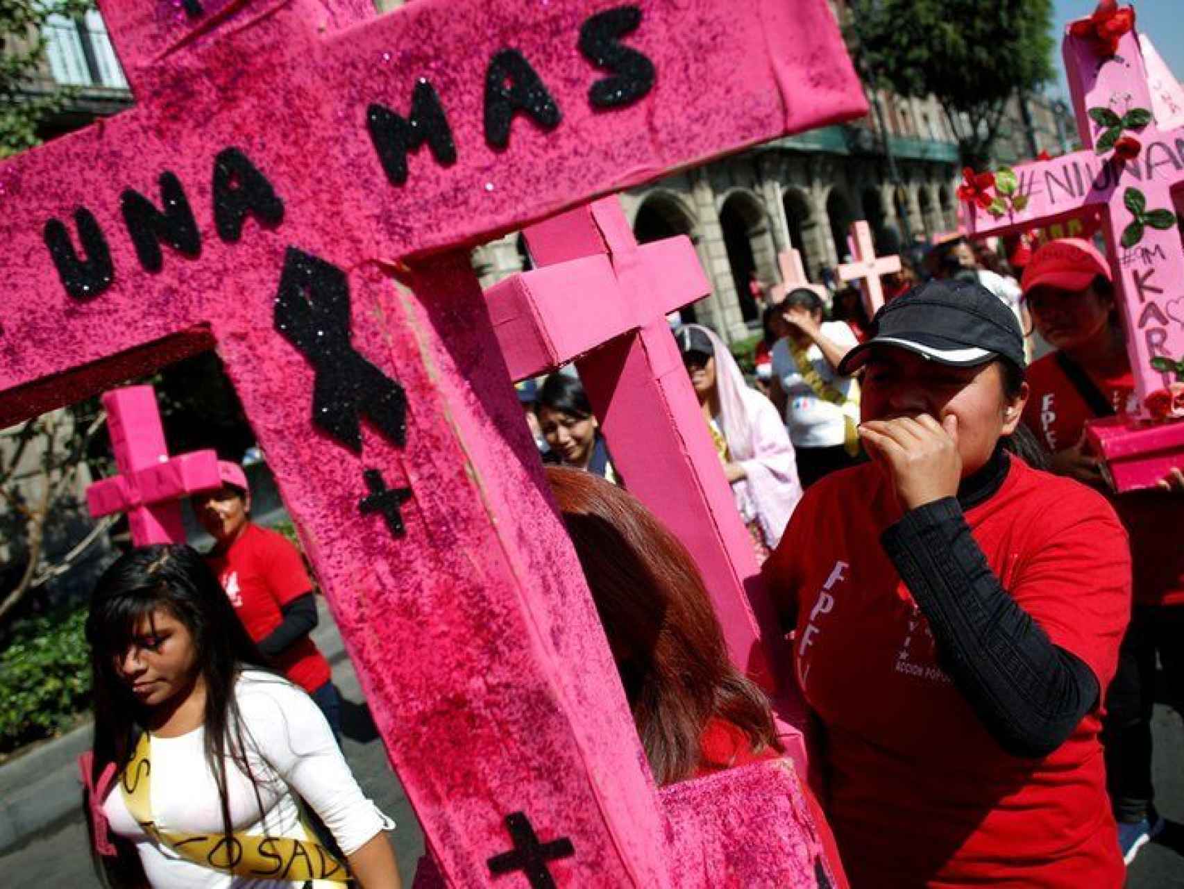 Protestas en contra de los asesinatos machistas en México.