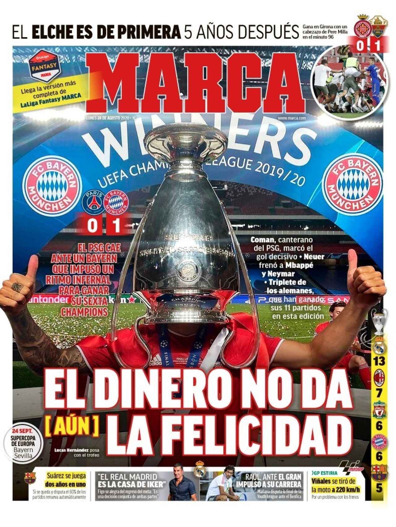 La portada del diario MARCA (24/08/2020)