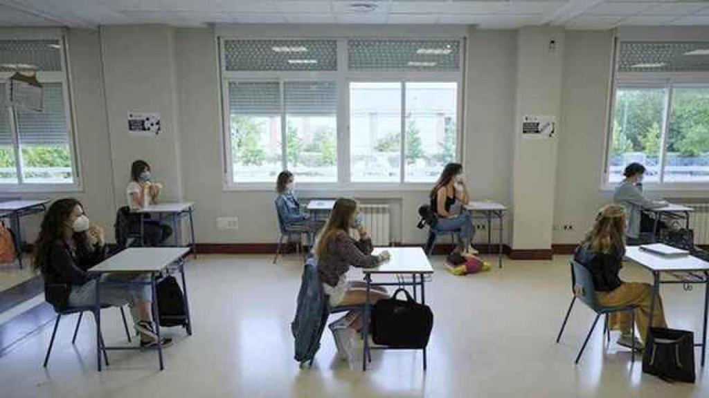 El alumnado en clase, en el IES Alameda de Osuna de Madrid.