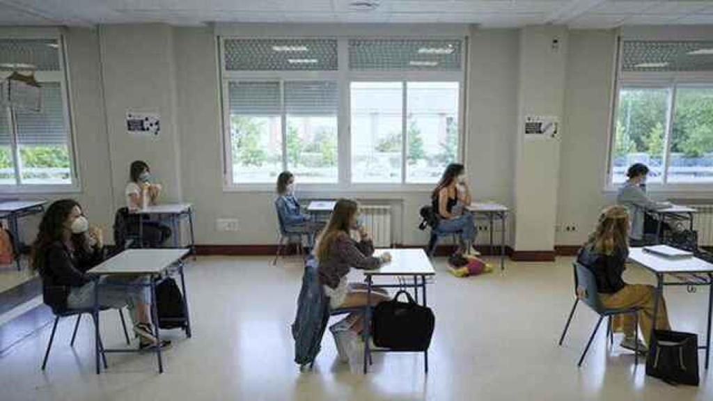 El alumnado en clase, en el IES Alameda de Osuna de Madrid.