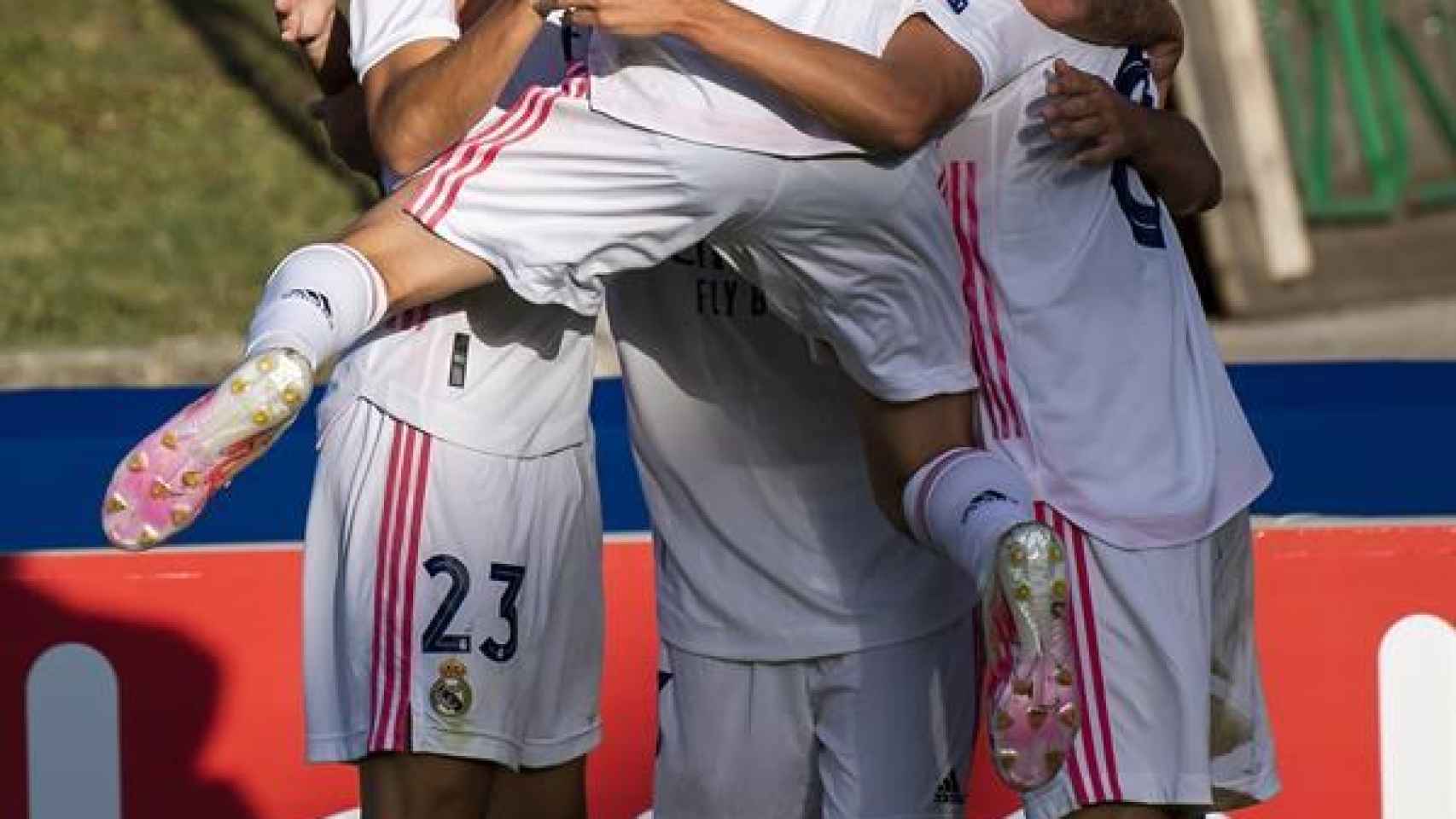 Celebración del gol de Miguel Gutiérrez en la final de la Youth League