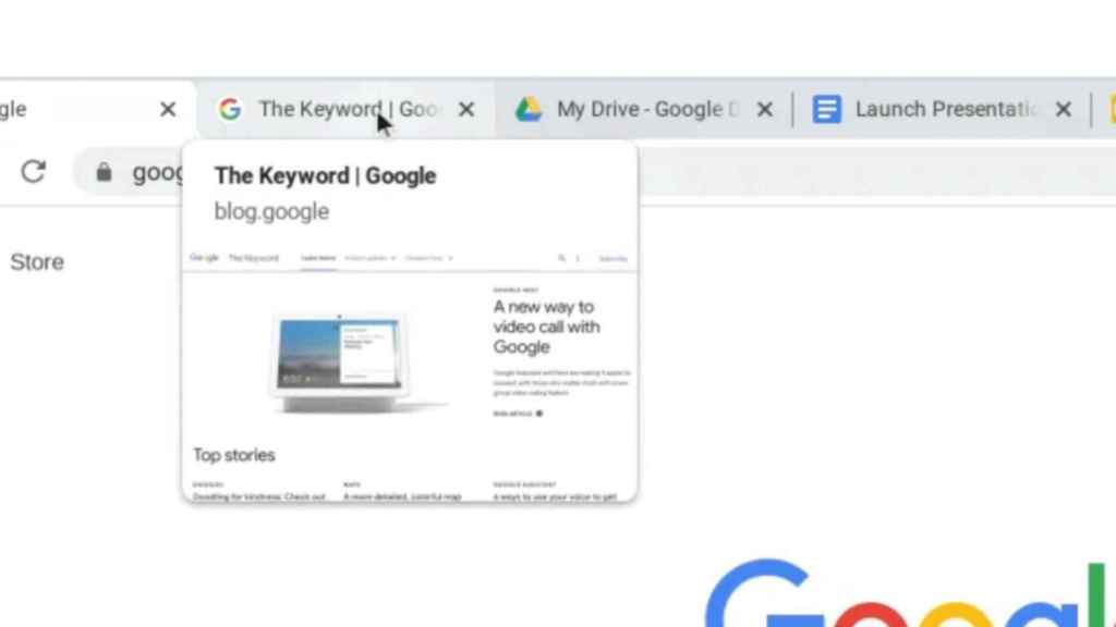 Vista previa de pestañas en Chrome