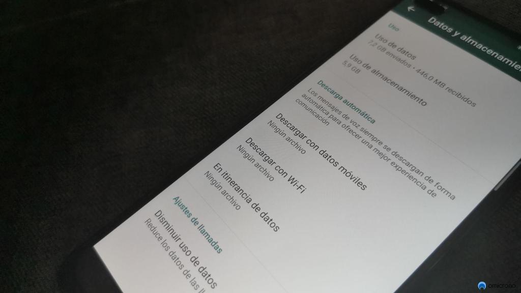 Almacenamiento en WhatsApp.