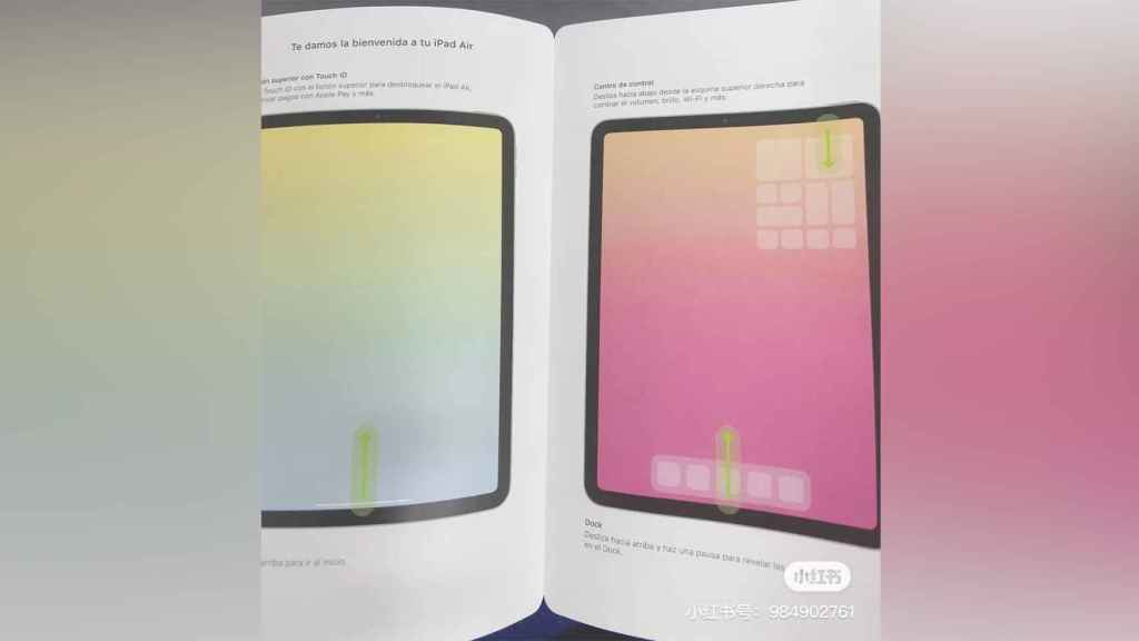 Imágenes de los planfletos del iPad Air 2020.