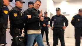 El serbio Norbert Feher a su llegada a los juzgados de Teruel en el juicio que tuvo en enero.