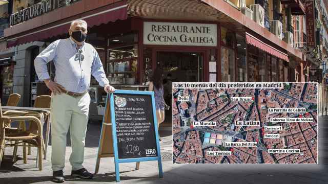 Orlando Fives, propietario de La Parrilla de Galicia, uno de los diez locales de la ruta del menú del día de EL ESPAÑOL.