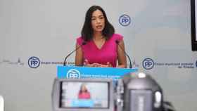 FOTO: Claudia Alonso, durante su rueda de prensa (PP-CLM).