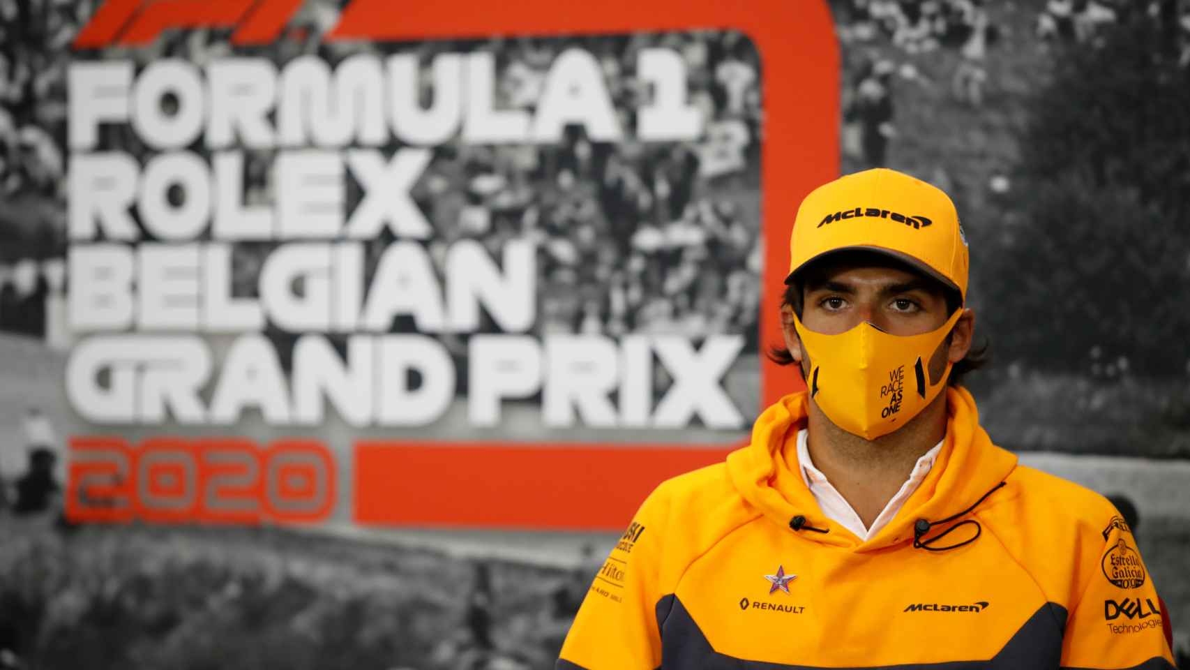 Carlos Sainz, durante el Gran Premio de Bélgica de la Fórmula 1