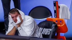 Luka Doncic, resignado tras caer ante Los Ángeles Clippers