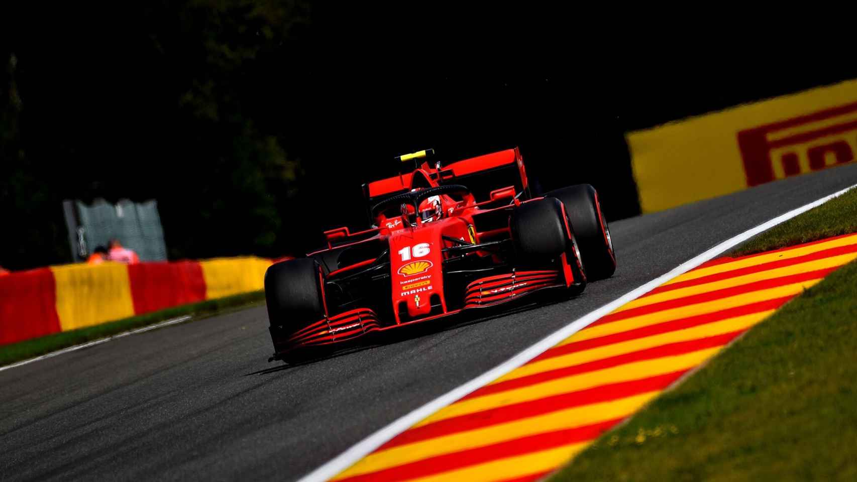 Leclerc en la carrera de SPA