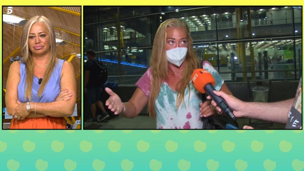 Belén Esteban sigue manteniendo su postura sobre las medidas que se han tomado en el aeropuerto de Madrid.