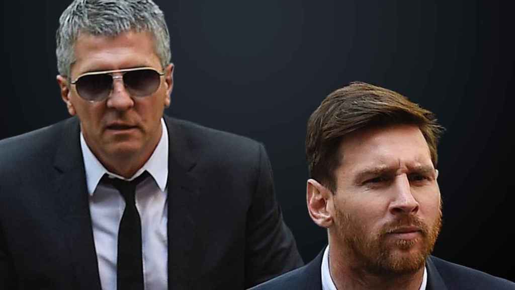 Jorge Messi, padre de Leo, y el aún jugador del Barça en una imagen de archivo