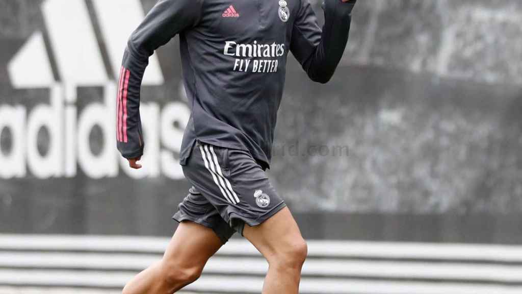 Odegaard durante un entrenamiento del Real Madrid