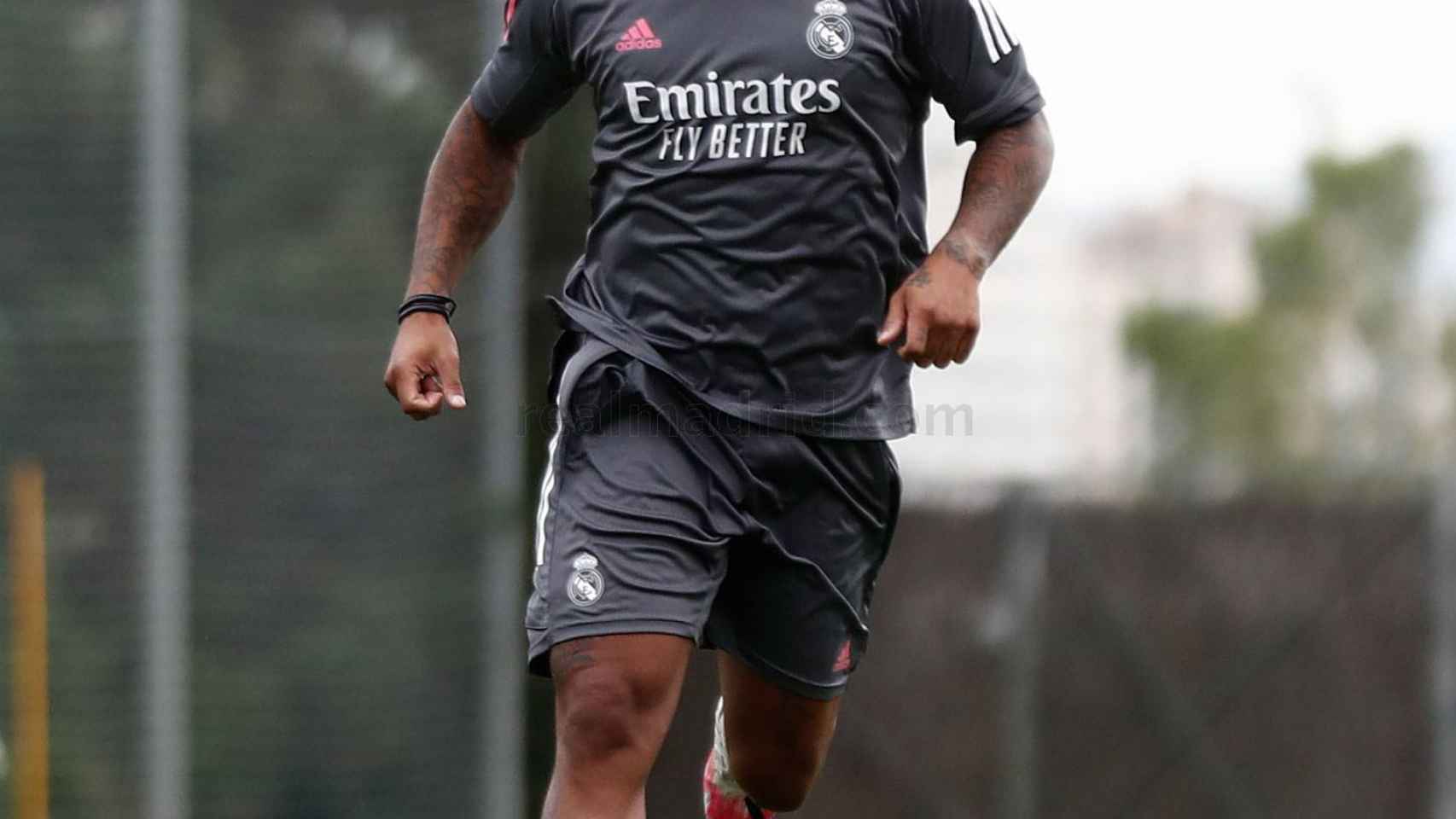 Marcelo durante un entrenamiento del Real Madrid