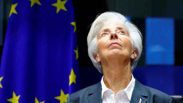 La presidenta del BCE, Christine Lagarde, en una comparecencia.