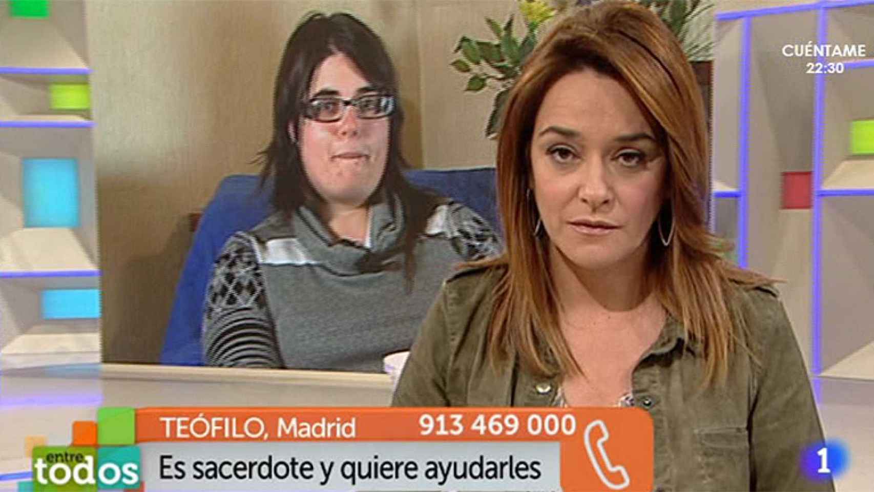 Toñi Moreno en 'Entre todos', de TVE.