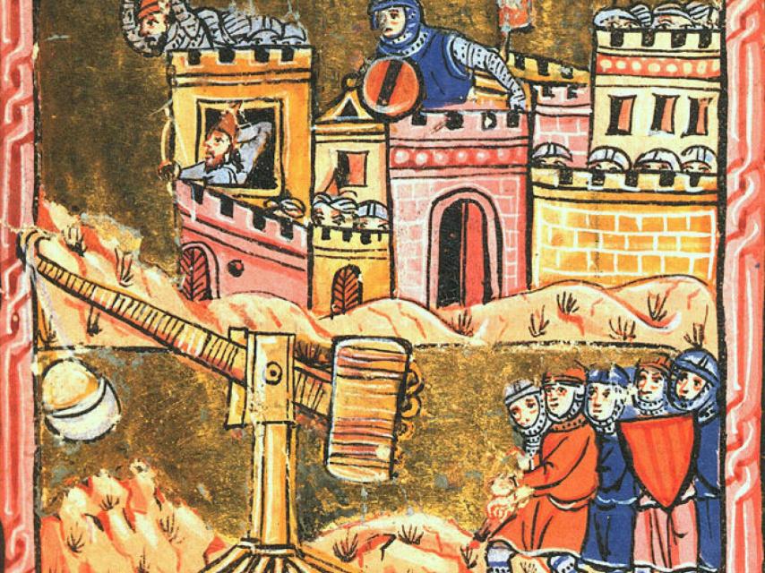Representación del sitio de Acre entre 1189-1191.