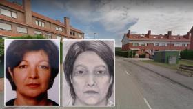 A la izquierda, Blanca Otero; a la derecha, el retrato robot de la 'Dama del Camello'; de fondo, La Fresneda, la urbanización donde fue encontrada.