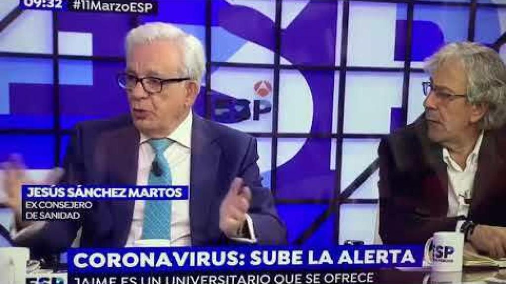 El doctor Sánchez Martos durante una de sus intervenciones en marzo del 2020 en 'Espejo Público'.
