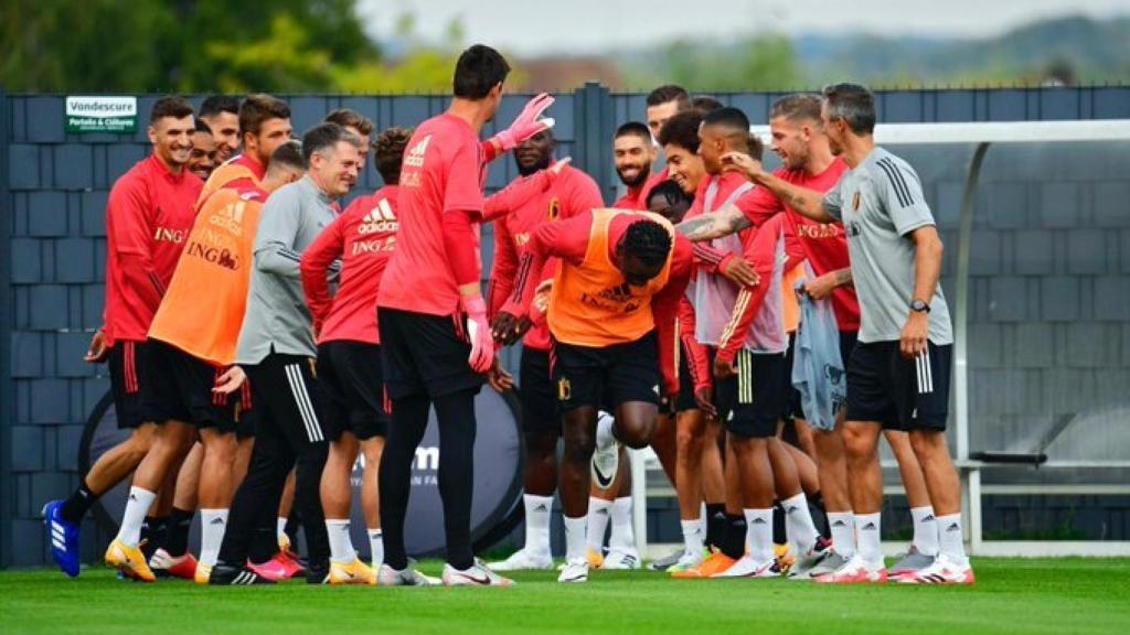 Courtois se entrena con la selección de Bélgica