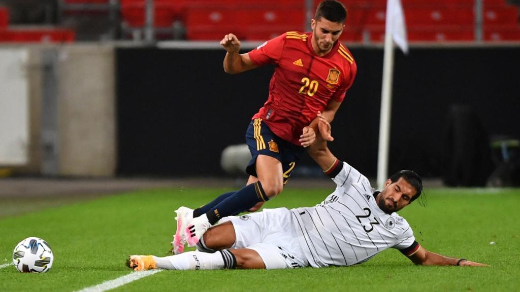 Ferrán Torres con España en el duelo ante Alemania