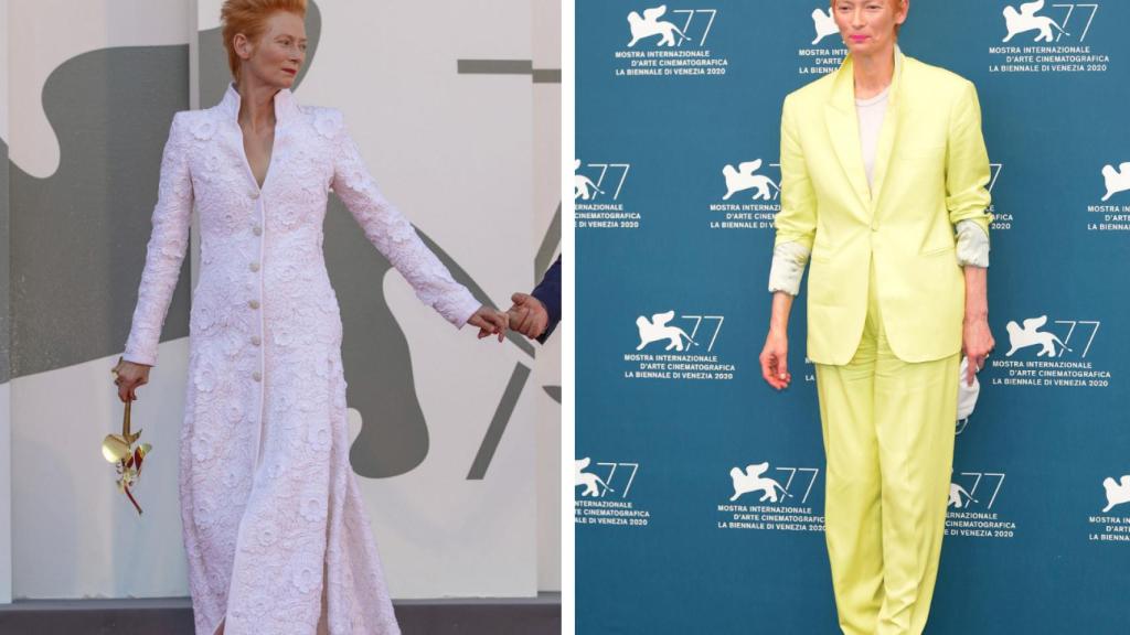 Tilda Swinton ha causado furor con sus dos estilismos elegidos.