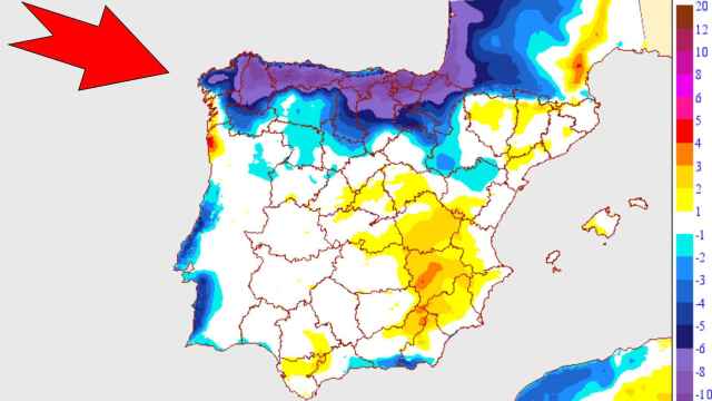 Variaciones de temperaturas para el sábado 5 de septiembre en la Península y Baleares. AEMET.