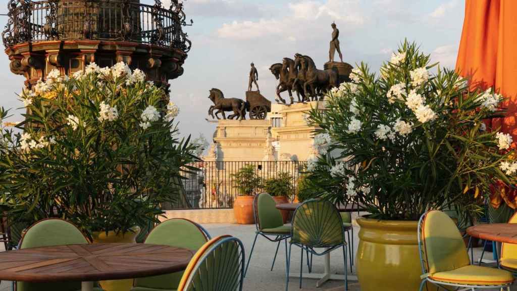 Vistas desde Dani Brasserie, el restaurante de Dani García en el Four Seasons Madrid