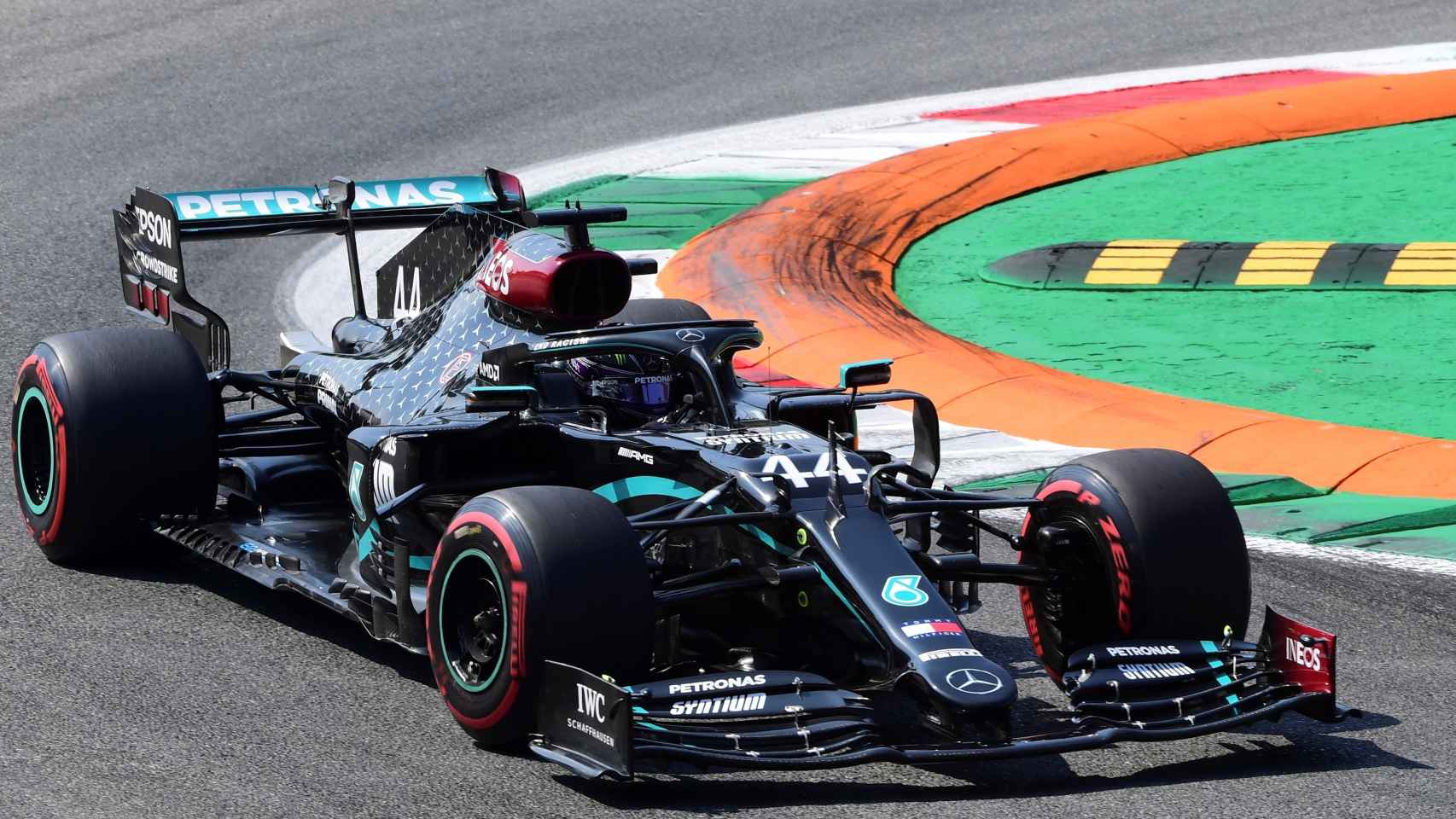 Lewis Hamilton en el GP de Italia