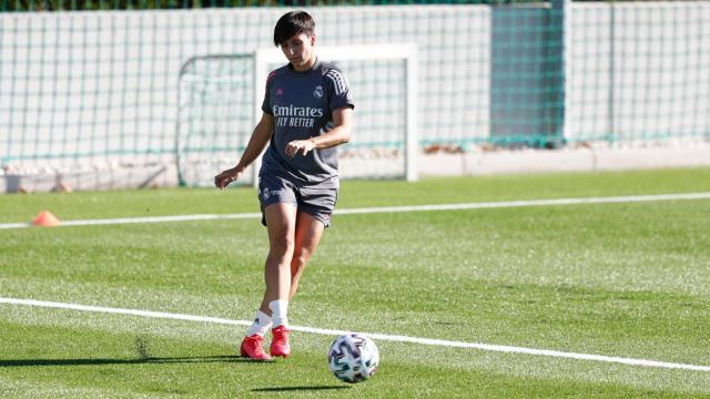 Marta Corredera durante un entrenamiento del Real Madrid